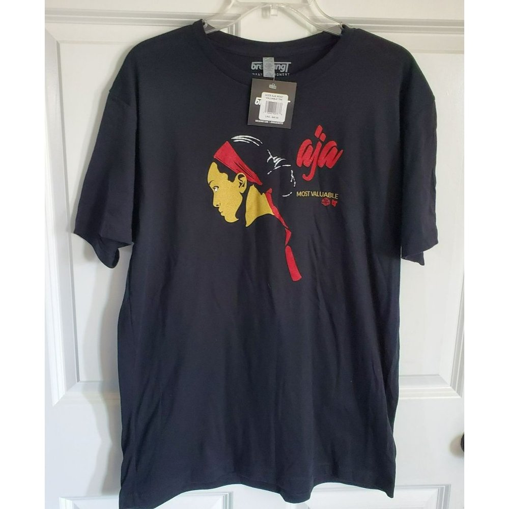 Aja Wilson Most Valuable Player Womens Basketball Sz Sm T-Shirt Black WNBPA #25